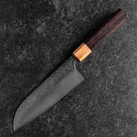 Santoku SPG-Strix Damast Rosenholz Griff 165mm-[Musashi]-[Japan-Küchenmesser]