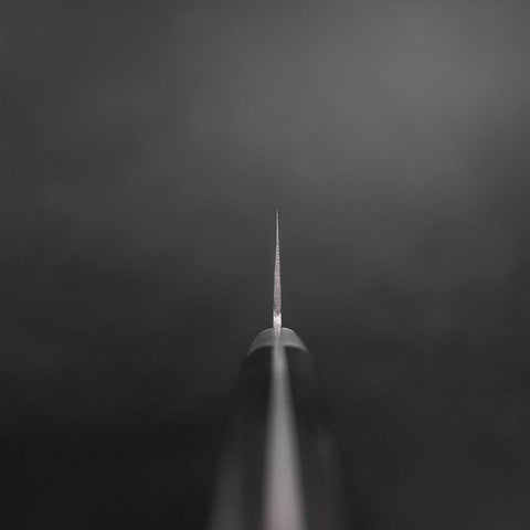 Santoku Schweden-Stahl Poliert Schwarzer Westlicher Griff 180mm-[Musashi]-[Japan-Küchenmesser]