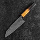Santoku Schwedenstahl Kagami Nashiji Washi Damast Yaki Urushi Griff 165mm-[Musashi]-[Japan-Küchenmesser]