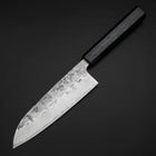 Santoku Schwedenstahl Nashiji Washi Damast Dunkelbauer Urushi Griff 165mm-[Musashi]-[Japan-Küchenmesser]