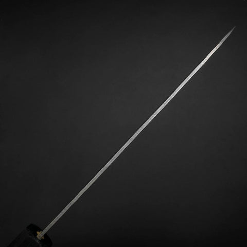 Santoku Schwedenstahl Nashiji Washi Damast Dunkelbauer Urushi Griff 165mm-[Musashi]-[Japan-Küchenmesser]