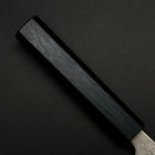 Santoku Schwedenstahl Nashiji Washi Damast Dunkelbauer Urushi Griff 165mm-[Musashi]-[Japan-Küchenmesser]