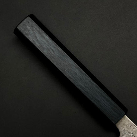 Santoku Schwedenstahl Nashiji Washi Damast Dunkelbauer Urushi Griff 165mm-[Musashi]-[Japan-Küchenmesser]