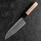 Santoku Schwedenstahl Nashiji Washi Damast Walnussholz Griff 165mm-[Musashi]-[Japan-Küchenmesser]