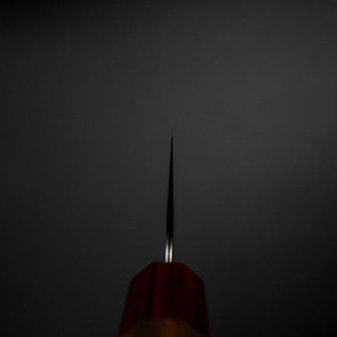Santoku Schwedenstahl Nashiji Washi Damast Walnussholz Griff 165mm-[Musashi]-[Japan-Küchenmesser]