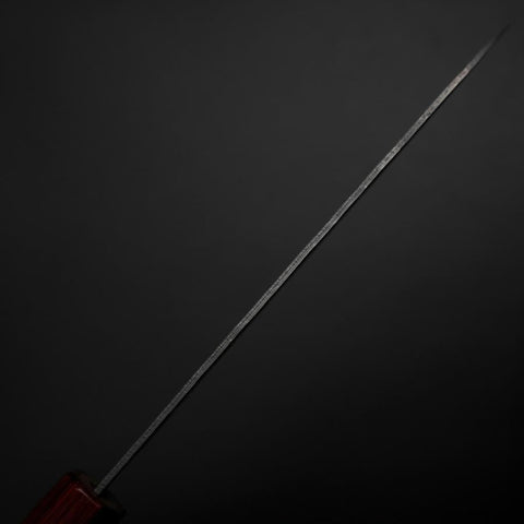 Santoku Schwedenstahl Nashiji Washi Damast Walnussholz Griff 165mm-[Musashi]-[Japan-Küchenmesser]