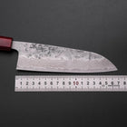 Santoku Schwedenstahl Nashiji Washi Damast Walnussholz Griff 165mm-[Musashi]-[Japan-Küchenmesser]