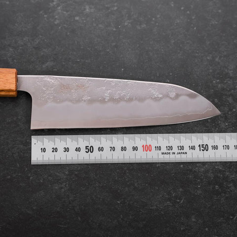 Santoku Schwedenstahl Nashiji Washi Eichenholz Griff 165mm-[Musashi]-[Japan-Küchenmesser]