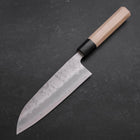 Santoku Silver Steel #3 Nashiji Büffelhorn und Magnolienholz Griff 165mm-[Musashi]-[Japan-Küchenmesser]