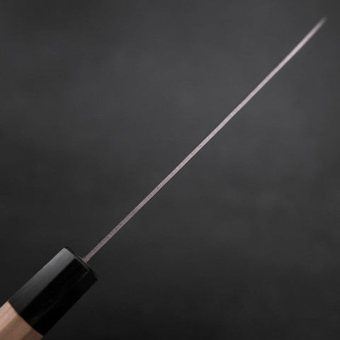 Santoku Silver Steel #3 Nashiji Büffelhorn und Magnolienholz Griff 165mm-[Musashi]-[Japan-Küchenmesser]