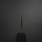 Santoku Silver Steel #3 Nashiji Damast Schwarzer Ishime Urushi Griff 165mm-[Musashi]-[Japan-Küchenmesser]