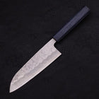 Santoku Silver Steel #3, Nashiji Dunkelblauer Griff, 165mm-[Musashi]-[Japan-Küchenmesser]