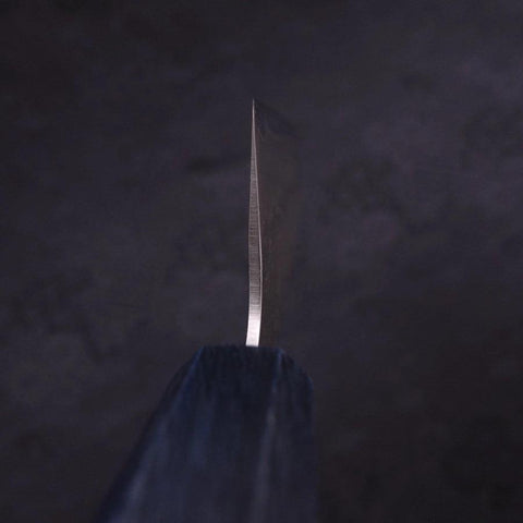 Santoku Silver Steel #3 Nashiji Dunkelblauer Griff 165mm-[Musashi]-[Japan-Küchenmesser]