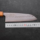 Santoku Silver Steel #3 Nashiji Eichenholz Griff 165mm-[Musashi]-[Japan-Küchenmesser]