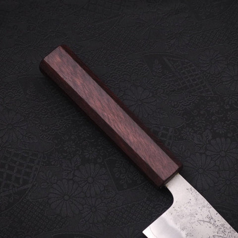 Santoku Silver Steel #3 Nashiji Lila Urushi Griff 165mm-[Musashi]-[Japan-Küchenmesser]
