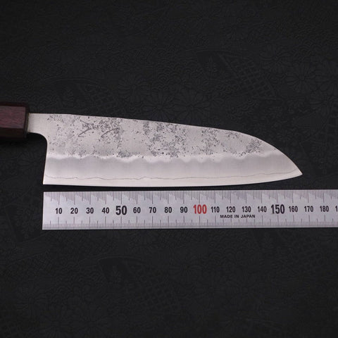 Santoku Silver Steel #3 Nashiji Lila Urushi Griff 165mm-[Musashi]-[Japan-Küchenmesser]