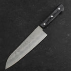 Santoku Silver Steel #3 Nashiji Lila Westlicher Griff 180mm (Tsuba-Nashi)-[Musashi]-[Japan-Küchenmesser]