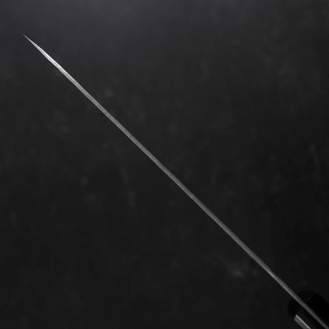 Santoku Silver Steel #3 Nashiji Lila Westlicher Griff 180mm (Tsuba-Nashi)-[Musashi]-[Japan-Küchenmesser]