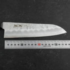 Santoku Silver Steel #3 Nashiji Lila Westlicher Griff 180mm (Tsuba-Nashi)-[Musashi]-[Japan-Küchenmesser]