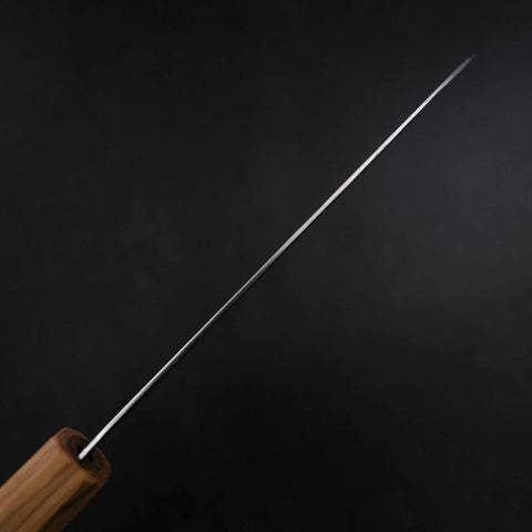 Santoku Silver Steel #3 Nashiji Olivenholz Griff 170mm-[Musashi]-[Japan-Küchenmesser]