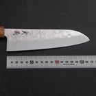 Santoku Silver Steel #3 Nashiji Olivenholz Griff 170mm-[Musashi]-[Japan-Küchenmesser]