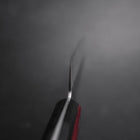 Santoku Silver Steel #3 Nashiji Roter Westlicher Griff 165mm-[Musashi]-[Japan-Küchenmesser]