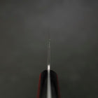 Santoku Silver Steel #3 Nashiji Roter Westlicher Griff 180mm-[Musashi]-[Japan-Küchenmesser]