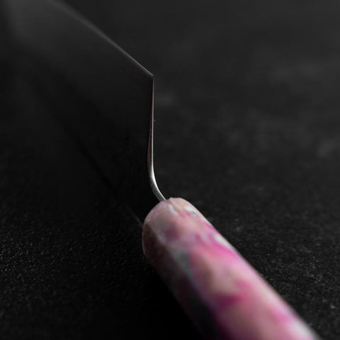 Santoku Silver Steel #3 Nashiji Sakura Ozeanplastik Griff 165mm-[Musashi]-[Japan-Küchenmesser]