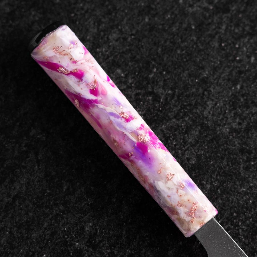 Santoku Silver Steel #3 Nashiji Sakura Ozeanplastik Griff 165mm-[Musashi]-[Japan-Küchenmesser]