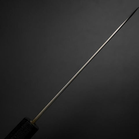 Santoku Silver Steel #3 Nashiji Schwarzer Ishime Urushi Griff 165mm-[Musashi]-[Japan-Küchenmesser]