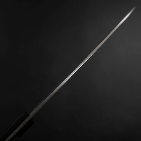 Santoku Silver Steel #3 Nashiji Schwarzer Westlicher Griff 165mm-[Musashi]-[Japan-Küchenmesser]