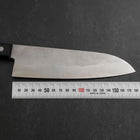 Santoku Silver Steel #3 Nashiji Schwarzer Westlicher Griff 165mm-[Musashi]-[Japan-Küchenmesser]