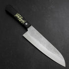 Santoku Silver Steel #3 Nashiji Schwarzer Westlicher Griff 165mm-[Musashi]-[Japan-Küchenmesser]