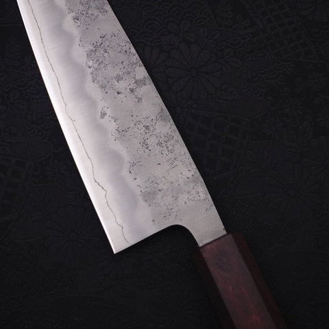 Santoku Silver Steel #3, Nashiji Urushi Griff in Lila, 165mm-[Musashi]-[Japan-Küchenmesser]