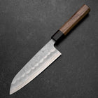 Santoku Silver Steel #3 Nashiji Walnussholz Griff 165mm-[Musashi]-[Japan-Küchenmesser]