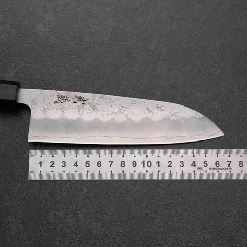 Santoku Silver Steel #3 Nashiji Walnussholz Griff 165mm-[Musashi]-[Japan-Küchenmesser]