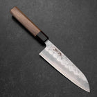 Santoku Silver Steel #3 Nashiji Walnussholz Griff 165mm-[Musashi]-[Japan-Küchenmesser]