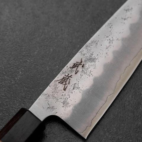 Santoku Silver Steel #3 Nashiji Walnut Handle 165mm-[Musashi]-[Japanese-Kitchen-Knives]