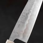 Santoku Silver Steel #3 Nashiji Weiß-Blauer Ozeanplastik Griff 165mm-[Musashi]-[Japan-Küchenmesser]