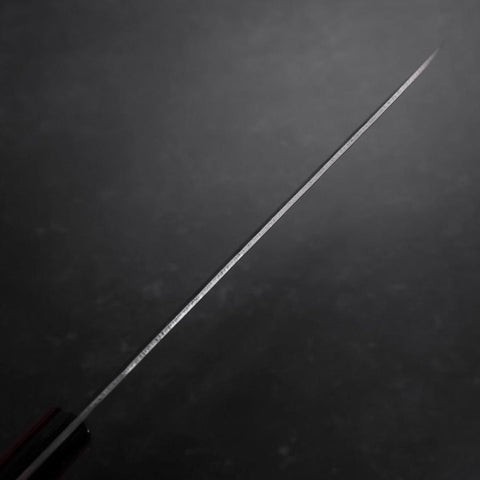 Santoku Silver Steel #3 Nashiji Western Red Handle 180mm (Tsuba-Nashi) (7”)-[Musashi]-[Japan-Küchenmesser]