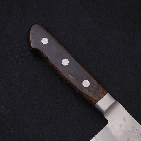 Santoku Silver Steel #3 Nashiji Western Handle 180mm (7”)-[Musashi]-[Japanese-Kitchen-Knives]