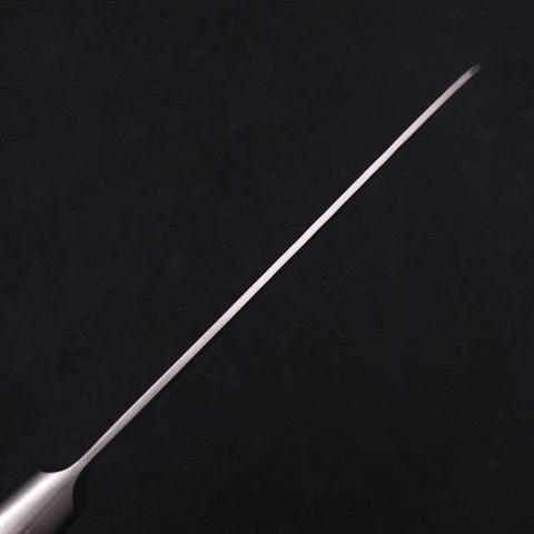 Santoku Silver Steel #3 Nashiji Western Black Handle 180mm (7”)-[Musashi]-[Japanese-Kitchen-Knives]