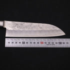 Santoku Silver Steel #3 Nashiji Western Black Handle 180mm (7”)-[Musashi]-[Japanese-Kitchen-Knives]