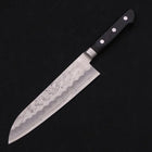 Santoku Silver Steel #3 Nashiji Westlicher Griff In Schwarz 180mm-[Musashi]-[Japan-Küchenmesser]