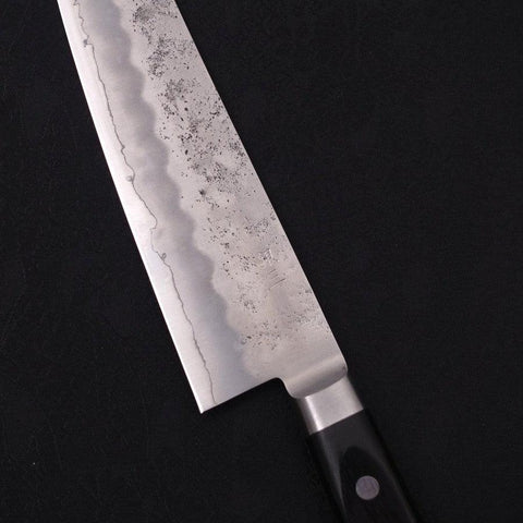 Santoku Silver Steel #3 Nashiji Westlicher Griff In Schwarz 180mm-[Musashi]-[Japan-Küchenmesser]