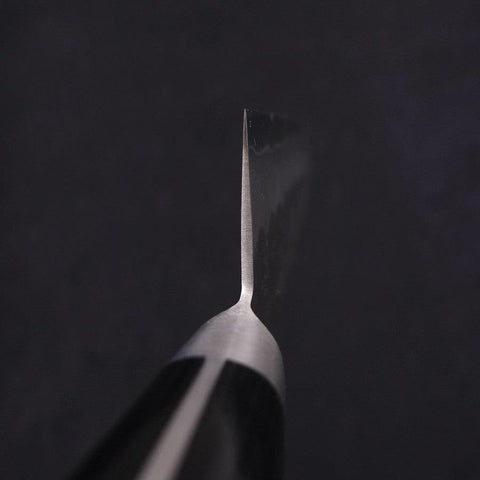 Santoku Silver Steel #3 Nashiji Westlicher Griff In Schwarz 180mm-[Musashi]-[Japan-Küchenmesser]