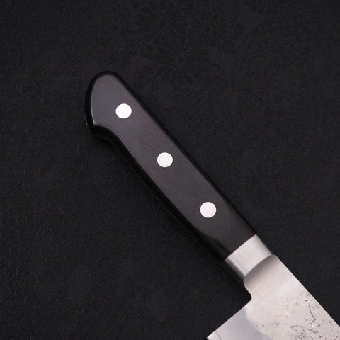 Santoku Silver Steel #3 Nashiji Westlicher Griff In Schwarz 180mm-[Musashi]-[Japan-Küchenmesser]