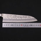 Santoku Silver Steel #3 Nashiji Westlicher Griff In Schwarz 180mm-[Musashi]-[Japan-Küchenmesser]