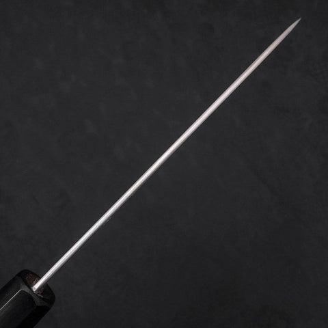 Santoku Silver Steel #3 Nickel Damascus Buffalo Ebony Handle 165mm-[Musashi]-[Japan-Küchenmesser]