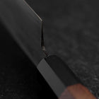 Santoku Silver Steel #3 Poliert Büffelhorn und Bubinga Griff 170mm-[Musashi]-[Japan-Küchenmesser]